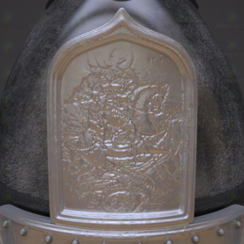 3d Russian helmet with the icon. model buy - render 3d Russian helmet with the icon. model buy - render