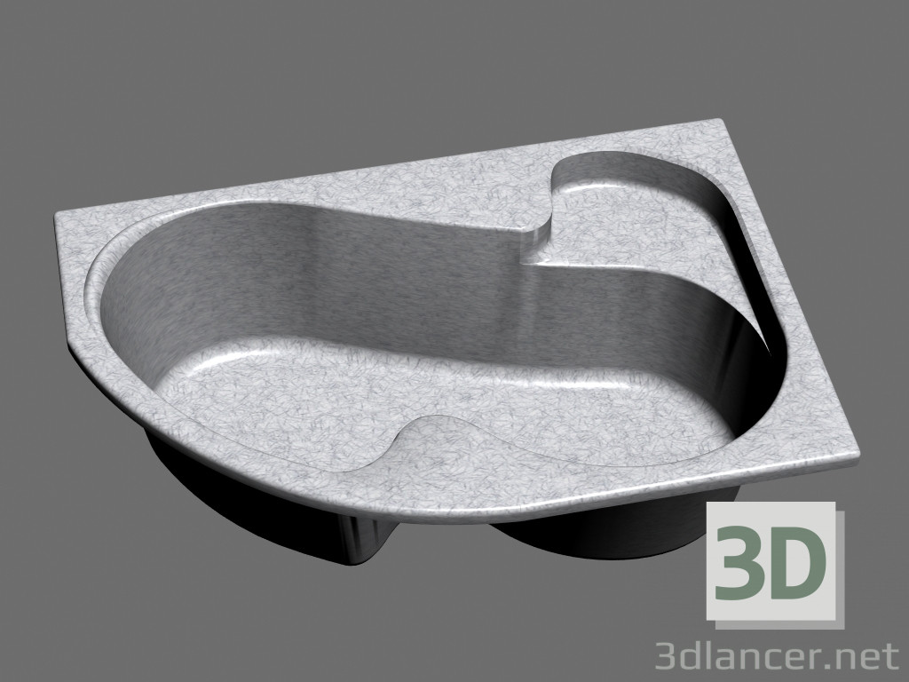 3D modeli Asimetrik banyo Rosa ben 160 R - önizleme