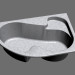 3D Modell Asymmetrische Badewanne Rosa ich 160 R - Vorschau