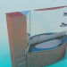 3D modeli Ayna ve kabine ile şık lavabo - önizleme