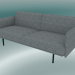 modello 3D Outline divano doppio (Vancouver 14, Nero) - anteprima