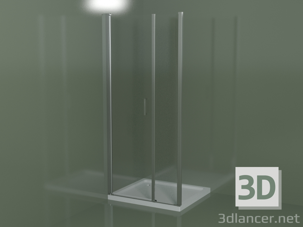 3d model Cabina de ducha L2 sin marco para platos de ducha empotrables - vista previa
