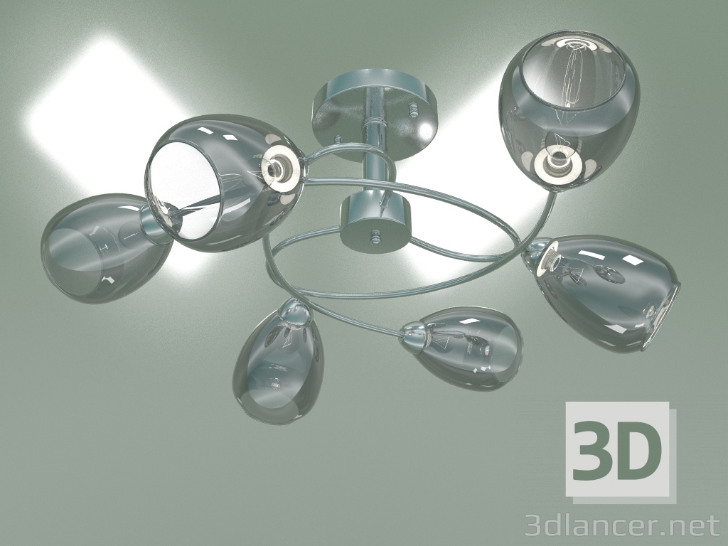 3D modeli Tavan avize Noemi 30168-6 (mat gümüş) - önizleme