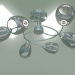 modello 3D Lampadario a soffitto Noemi 30168-6 (argento opaco) - anteprima