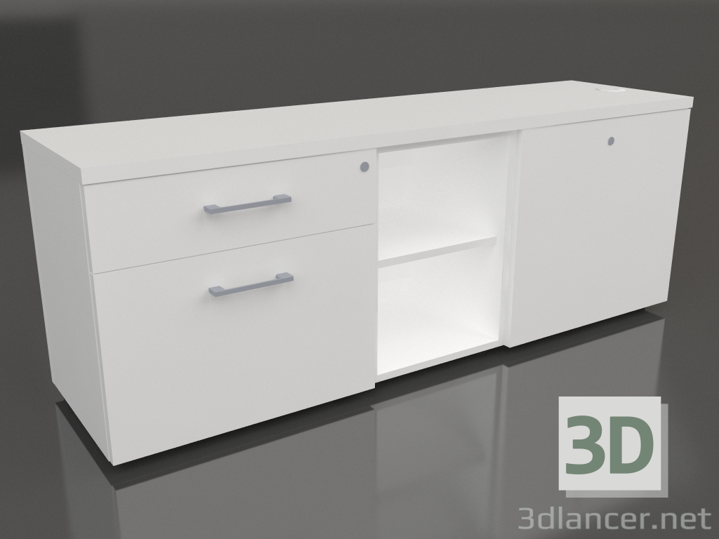 3d model Mueble de oficina Estándar A12M (1600x434x600) - vista previa