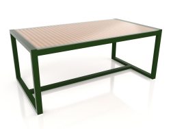 Dining table with glass top 179 (Bottle green)