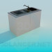 3d model Double kitchen sink - preview