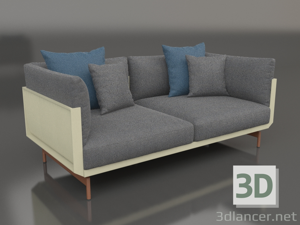 3 डी मॉडल डबल सोफा (सोना) - पूर्वावलोकन