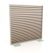 3d model Partition made of artificial wood and aluminum 150x150 (Teak, Cement gray) - preview