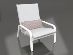 ऊँची पीठ वाली लाउंज कुर्सी (सफ़ेद)