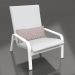 3d model Lounge chair with a high back (White) - preview