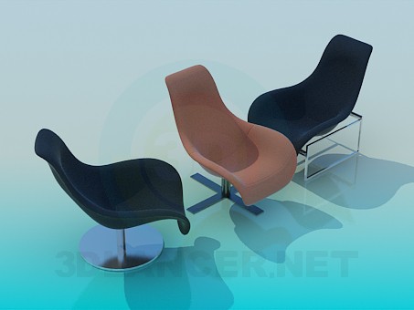 modèle 3D Chaises - preview