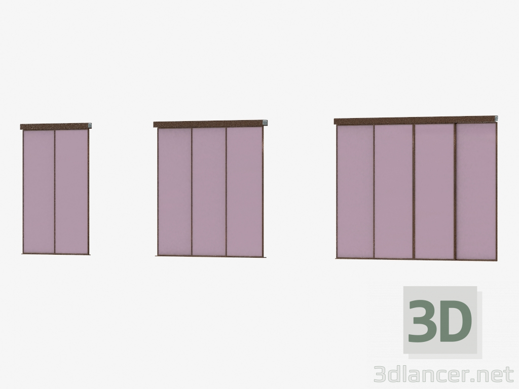 3d model Partición de interroom de A5 (bronza gris) - vista previa
