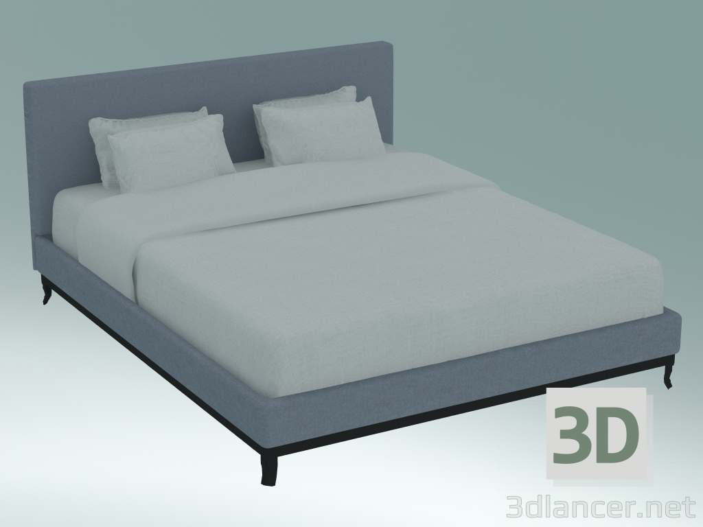 3D modeli Çift kişilik yatak Raleigh Ovası - önizleme