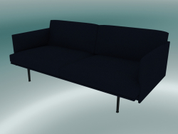 Esquema de sofá doble (Vidar 554, negro)