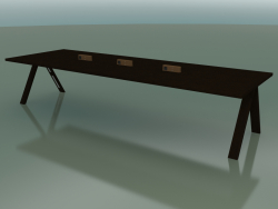Table with office worktop 5009 (H 74 - 360 x 120 cm, wenge, composition 2)
