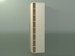 Armario de pared con 1 puerta derecha (8CUCFDD01, Bone C39, L 48, P 36, H 192 cm)