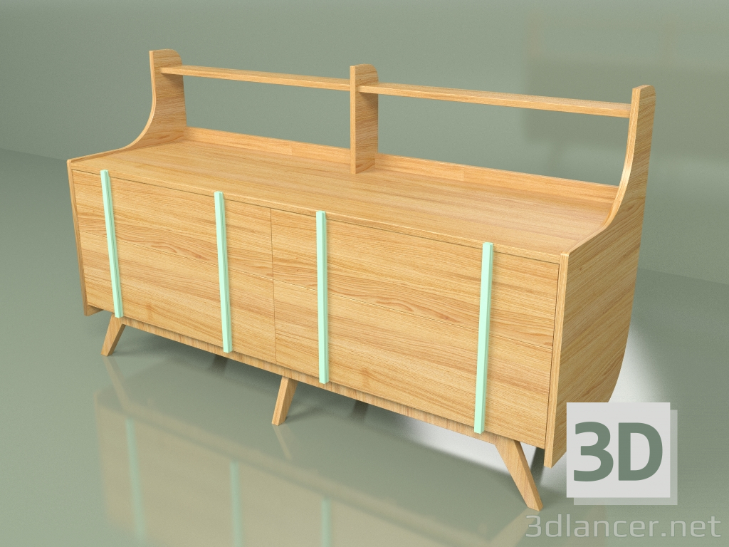 3d model Chest of drawers Woonted (sea wave) - preview