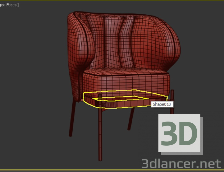 Sillón 3D modelo Compro - render