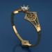 3d Art Nouveau ring model buy - render