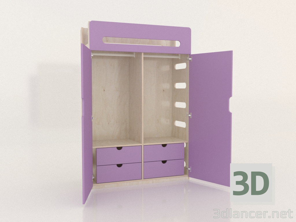 3D Modell Offener Kleiderschrank MOVE WE (WLMWE2) - Vorschau