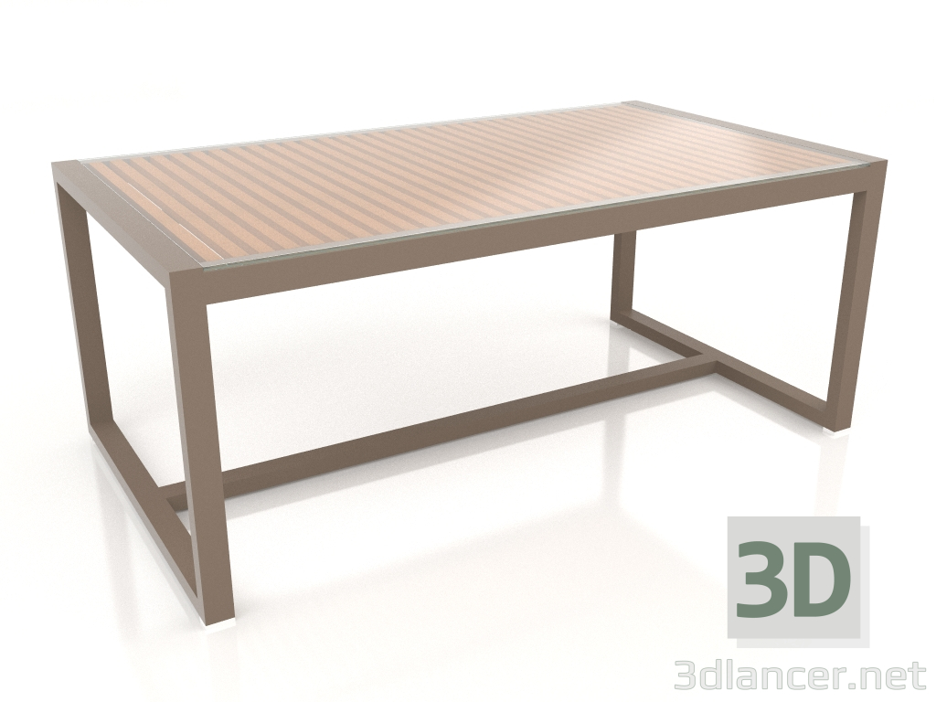 modello 3D Tavolo da pranzo con piano in vetro 179 (Bronzo) - anteprima