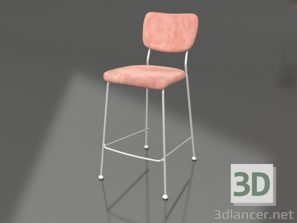 3d model Silla semibar Benson 64,5 cm (Rosa) - vista previa