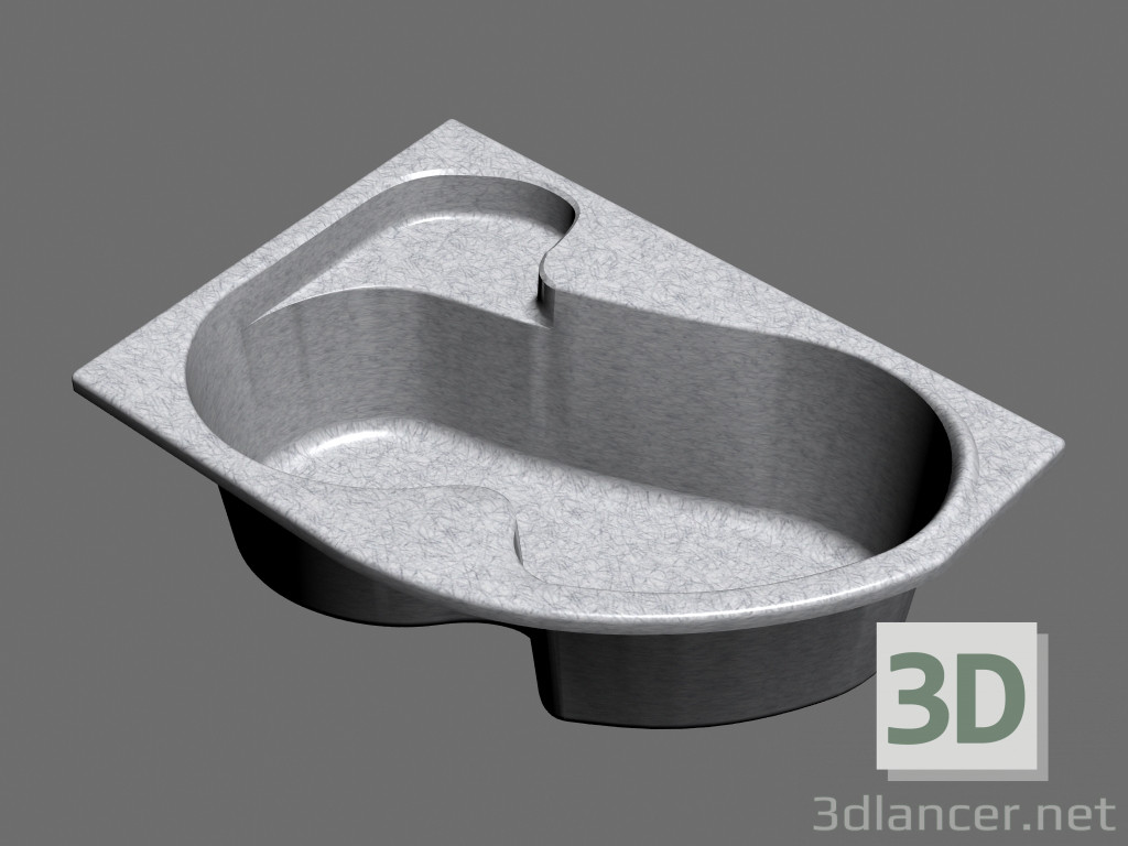 3D modeli Asimetrik banyo Rosa ben 150 L - önizleme