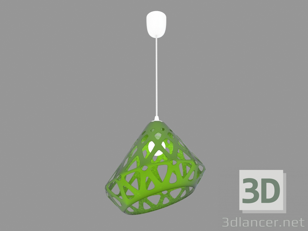 modèle 3D Lampe suspendue (lumière verte) - preview