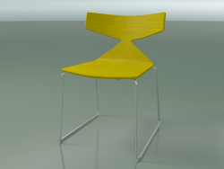 Stapelbarer Stuhl 3702 (auf einem Schlitten, gelb, CRO)