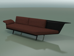 Modul eckige Doppel Lounge 4409 (90 ° links, schwarz)