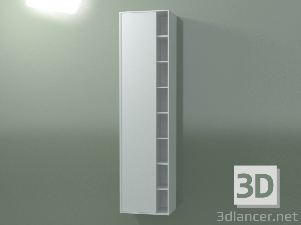 3d model Armario de pared con 1 puerta izquierda (8CUCFDS01, Glacier White C01, L 48, P 36, H 192 cm) - vista previa