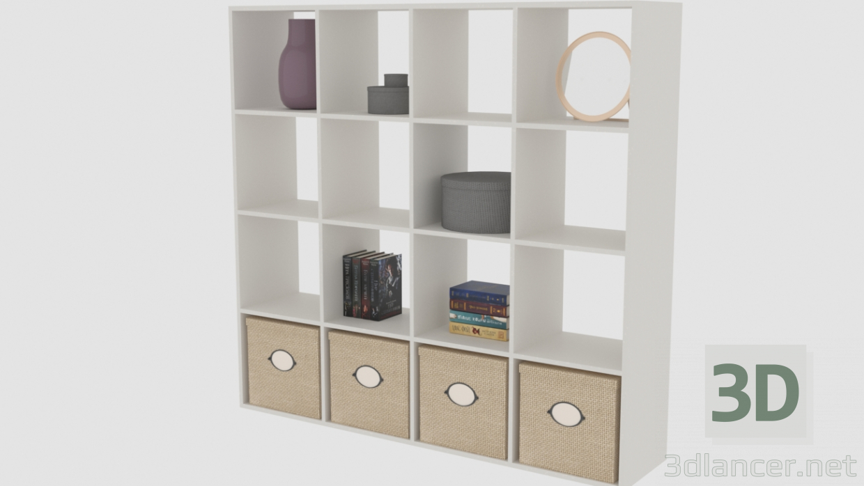 3d model Rack with sections 30cm x 30cm - preview