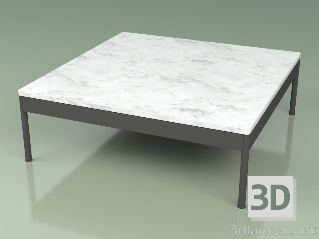3d model Coffee table 351 (Metal Smoke, Carrara Marble) - preview