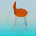 3d model High chair with stand for feet - preview