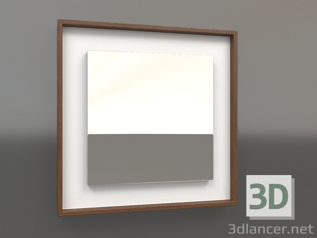 3d модель Зеркало ZL 18 (400x400, white, wood brown light) – превью