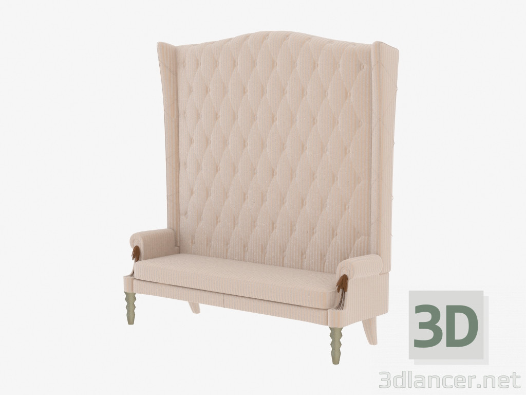 3D Modell Doppel-Sofa im Art-Deco-Stil Siegfrid - Vorschau