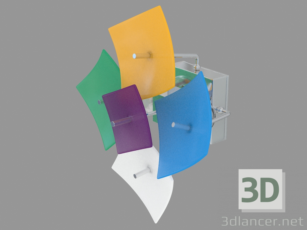 3d model Wall lamp (W110234 2color) - preview