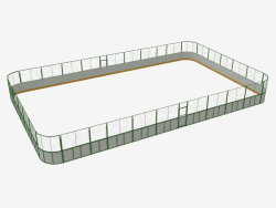 Campo da hockey (plastica, griglia 25x15 attorno al perimetro) (7932)