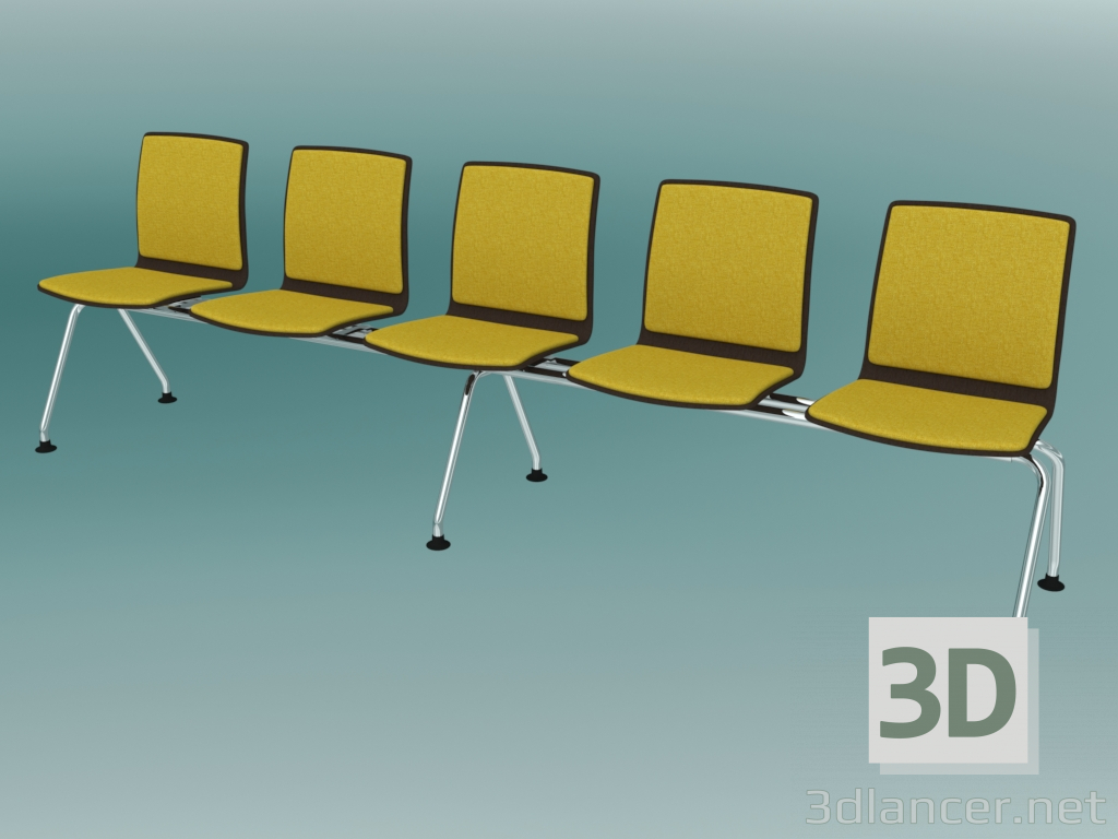 3d model Bench five-seater (K32L5) - preview