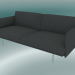 3d model Contorno del sofá doble (Hallingdal 166, aluminio pulido) - vista previa