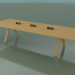 3D Modell Tisch mit Büroarbeitsplatte 5009 (H 74 - 360 x 120 cm, natürliche Eiche, Zusammensetzung 1) - Vorschau