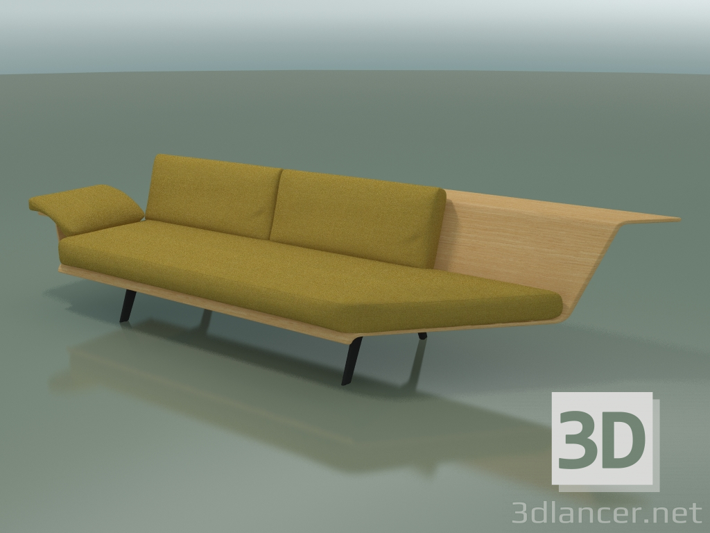 modello 3D Lounge angolare doppio modulo 4409 (90 ° a sinistra, rovere naturale) - anteprima