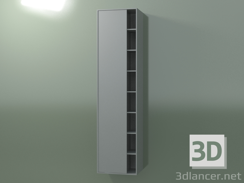 Modelo 3d Armário de parede com 1 porta esquerda (8CUCFDS01, Cinza prateado C35, L 48, P 36, H 192 cm) - preview