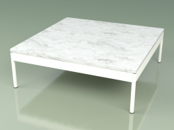 Coffee table 351 (Metal Milk, Carrara Marble)