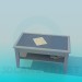 3d model Coffee table with shelf - preview