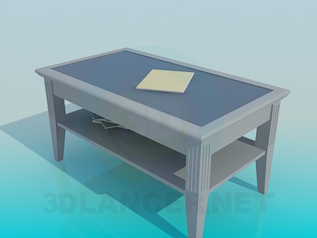 3d model Coffee table with shelf - preview 3d model Coffee table with shelf - preview