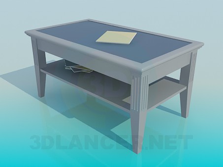 3d model Coffee table with shelf - preview 3d model Coffee table with shelf - preview