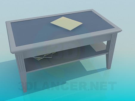 3d model Coffee table with shelf - preview 3d model Coffee table with shelf - preview