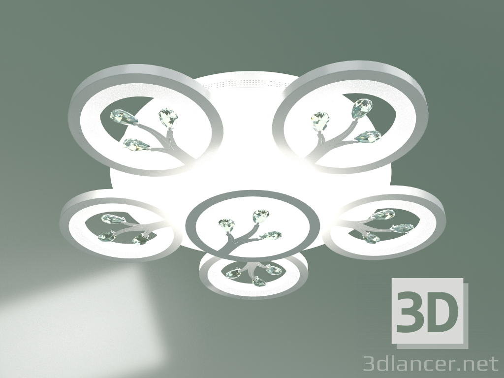 3d model Ceiling LED chandelier Albero 90142-6 (white) - preview